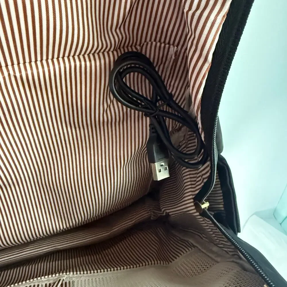 Nylon Laptop Backpack 15.6” USB Charging Port + Dust Bag New with tags - Picture 9 of 9